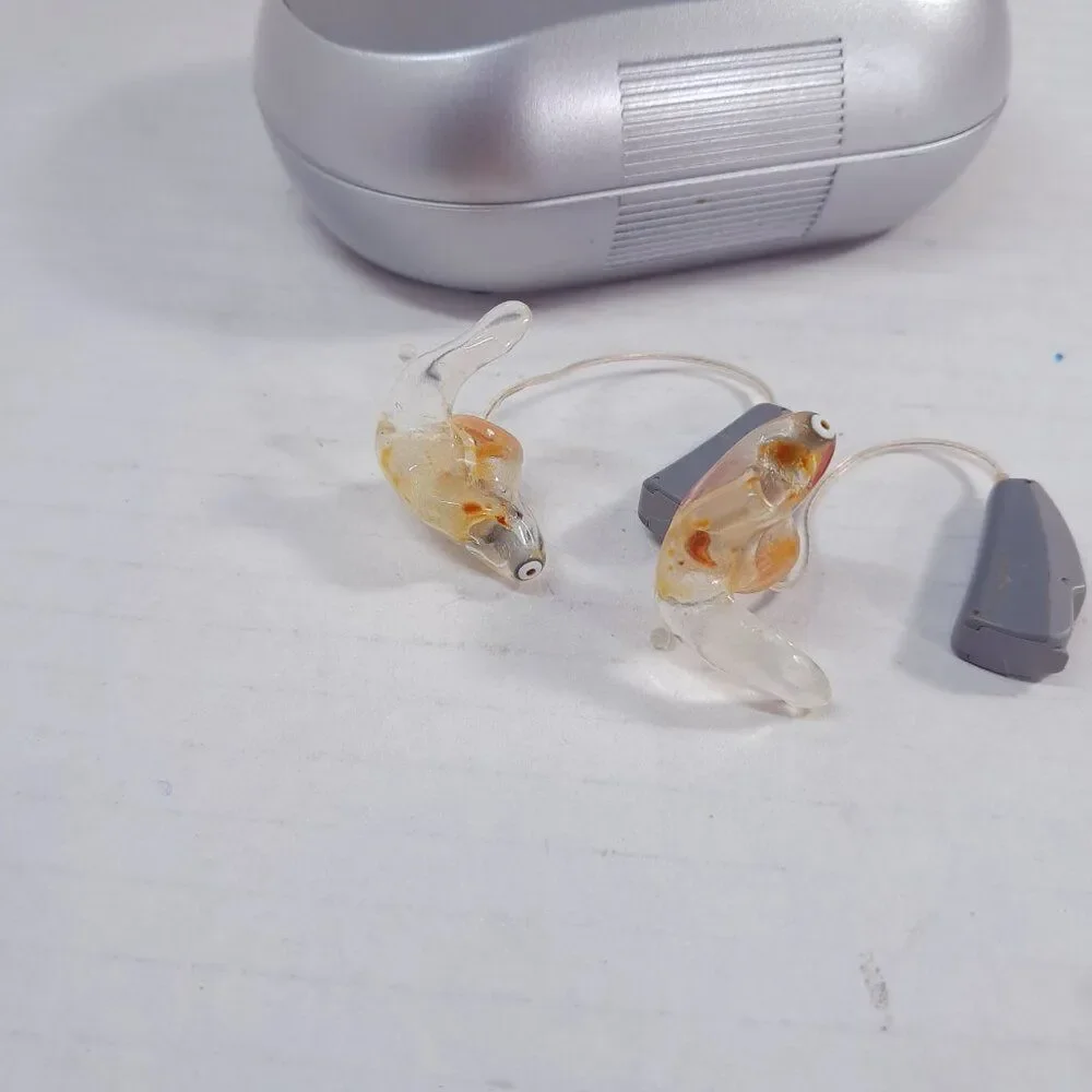 Phonak Audeo S Smart IX Hearing Aids‎ left right gray grey with case FOR PARTS